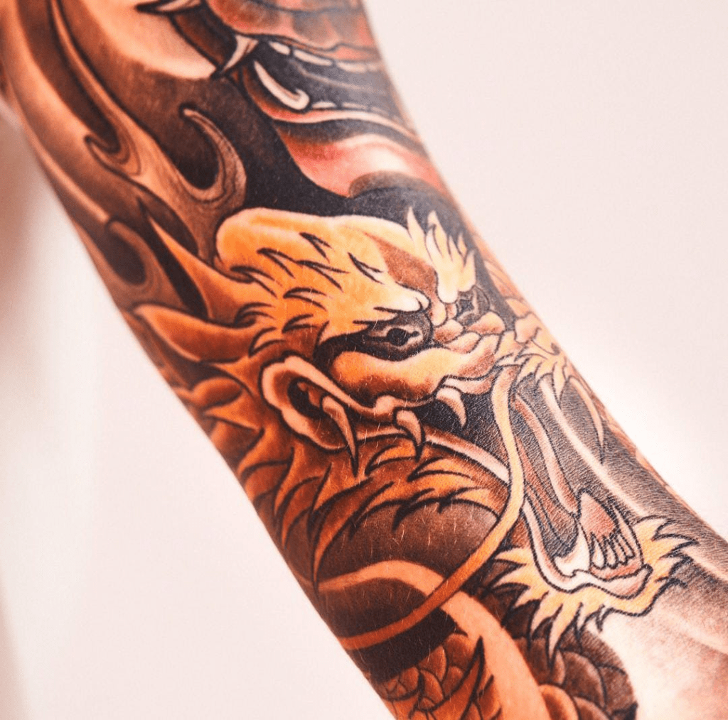 Dynamic Dragon Tattoo